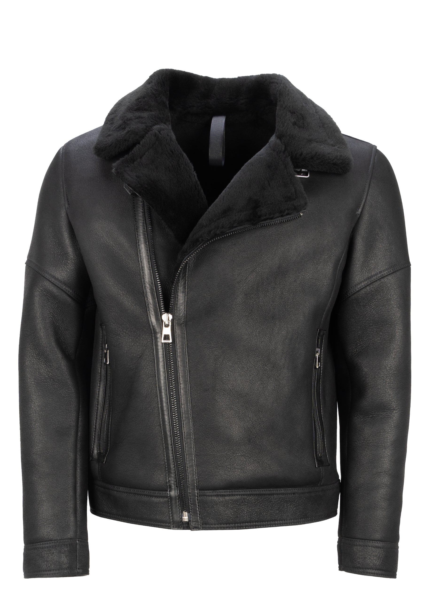 Herren Lammfelljacke - Edgar Lammfell in schwarz