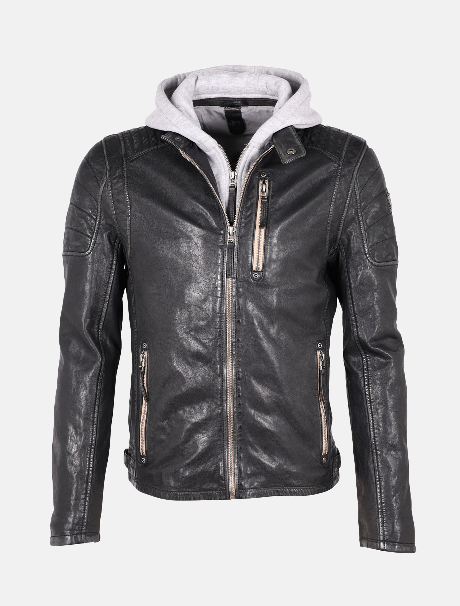 Leder Jacke Sf Lederjacke Herren Bikerjacke Lederjacke Mit