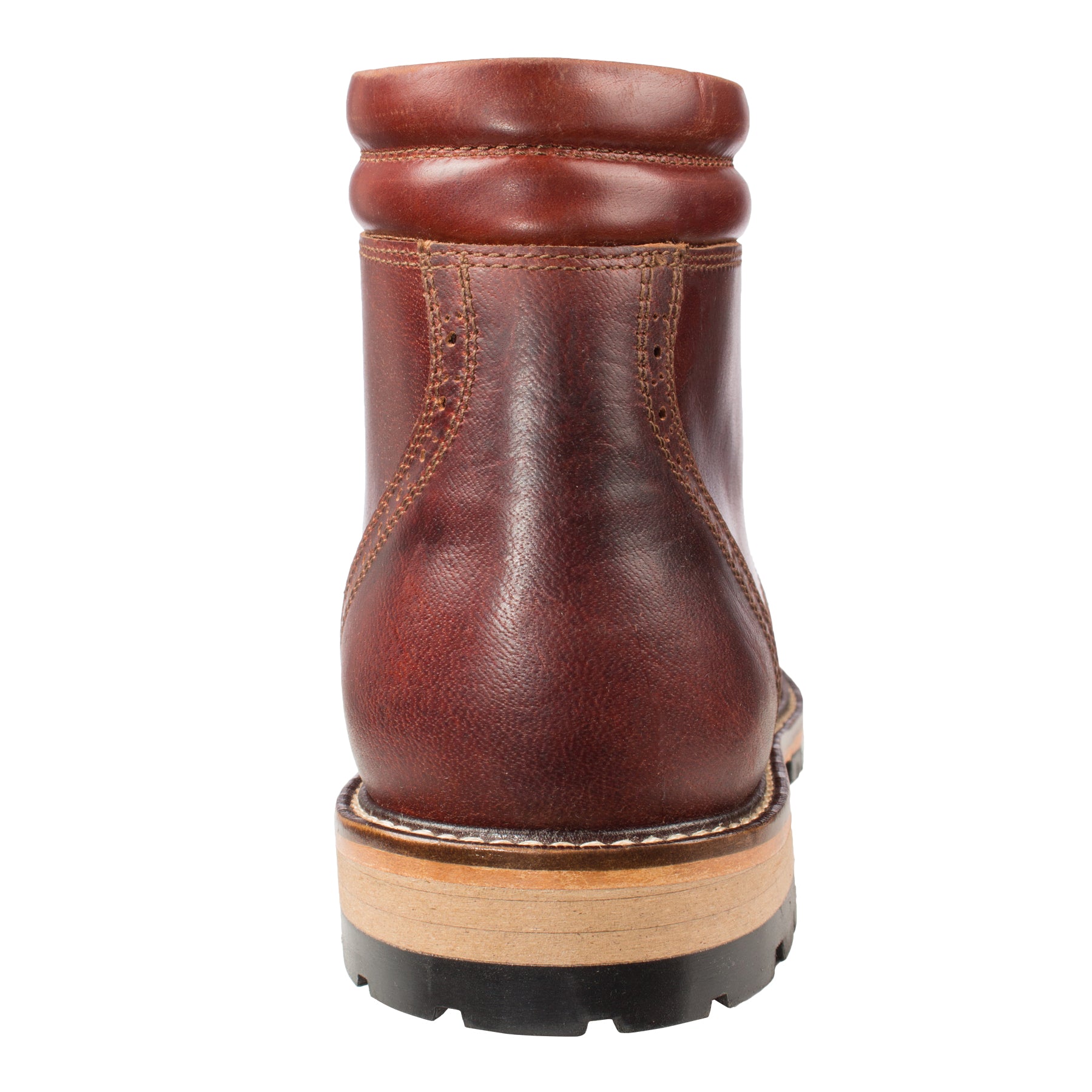 Herren Lederschuh Leder Boots Schuh Budapester Stiefel - Chester in Cherry Brown