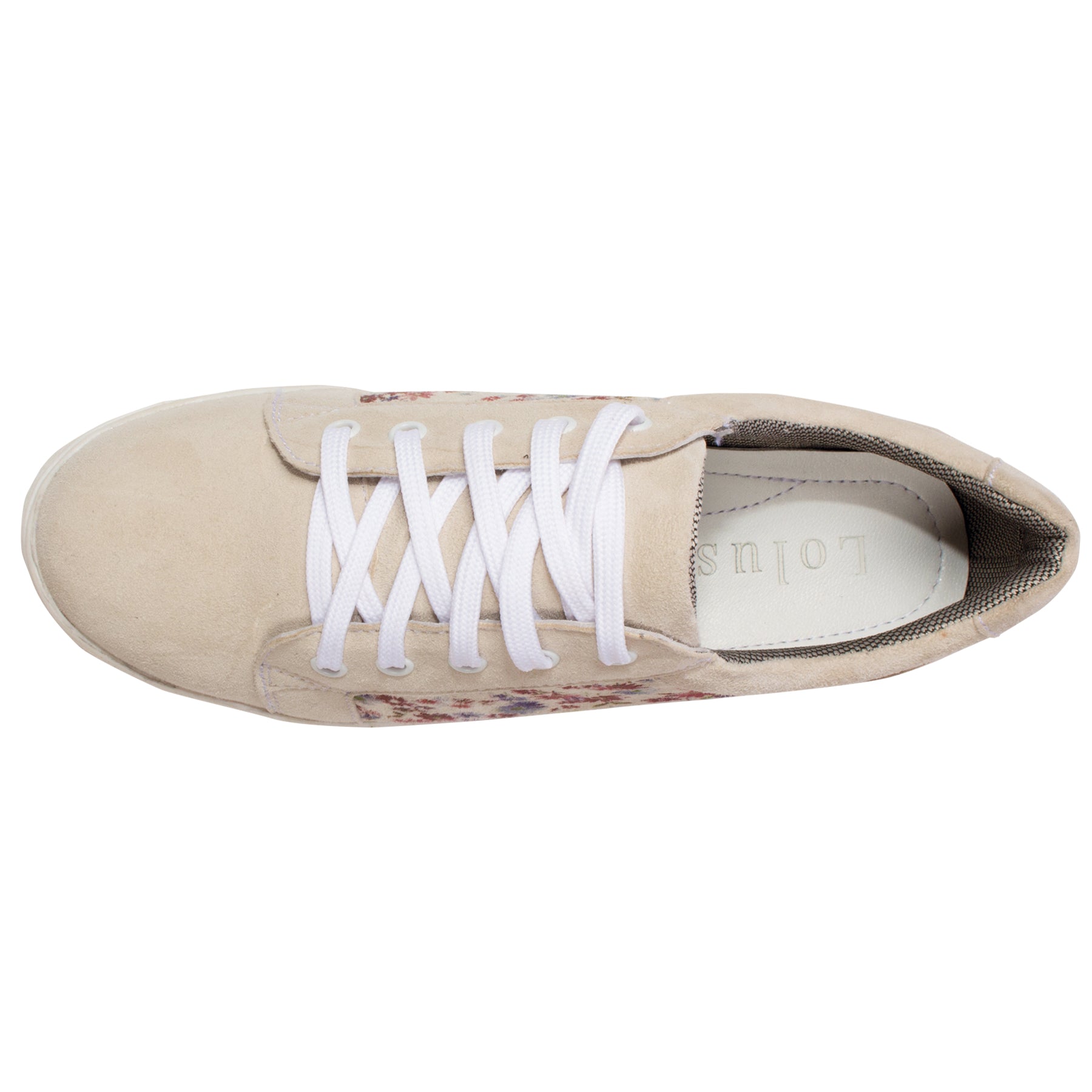 Damen Leder Sneaker Plateau Sneaker Schuhe aus echtem Nubuk Leder - Sofia in bright white