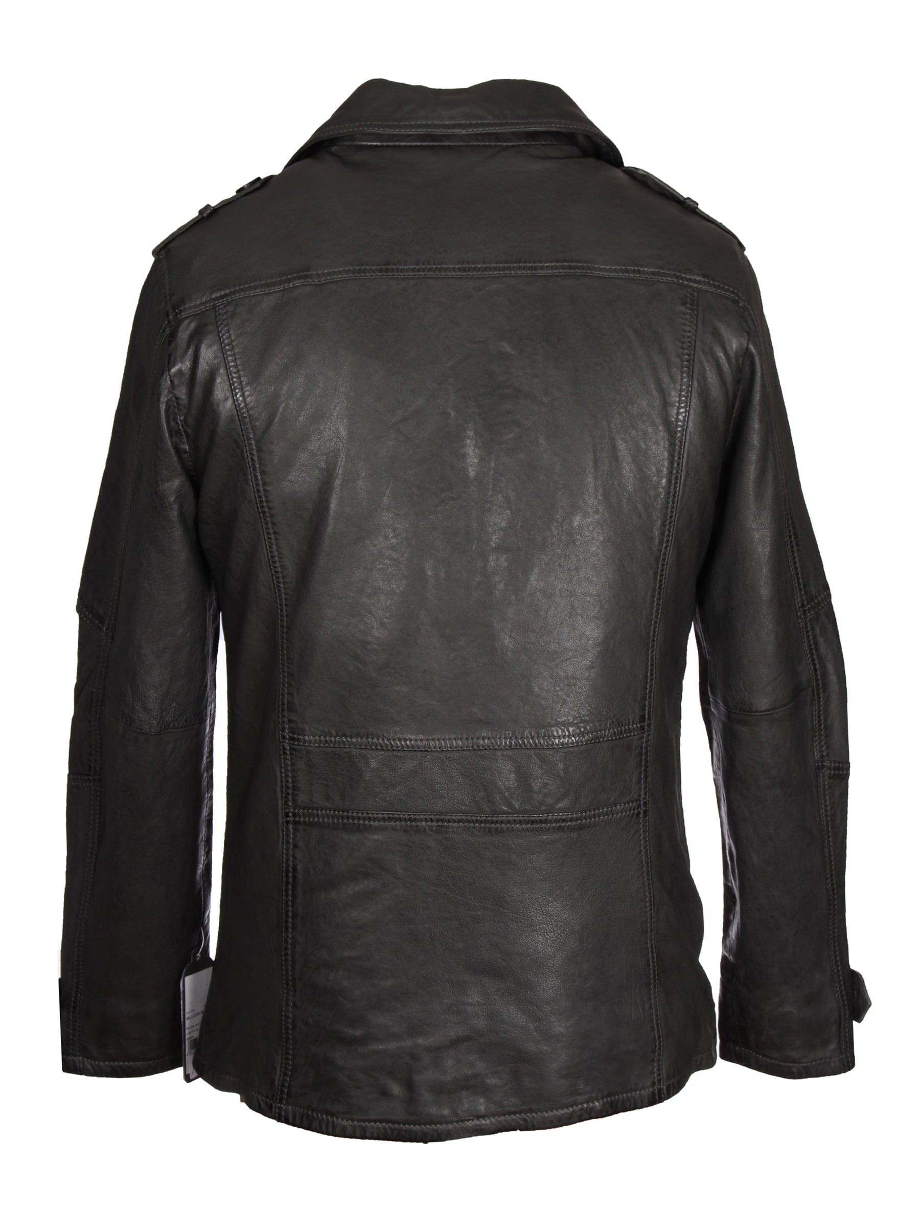 Gipsy Herren Langjacke aus Leder - Mic in graphite