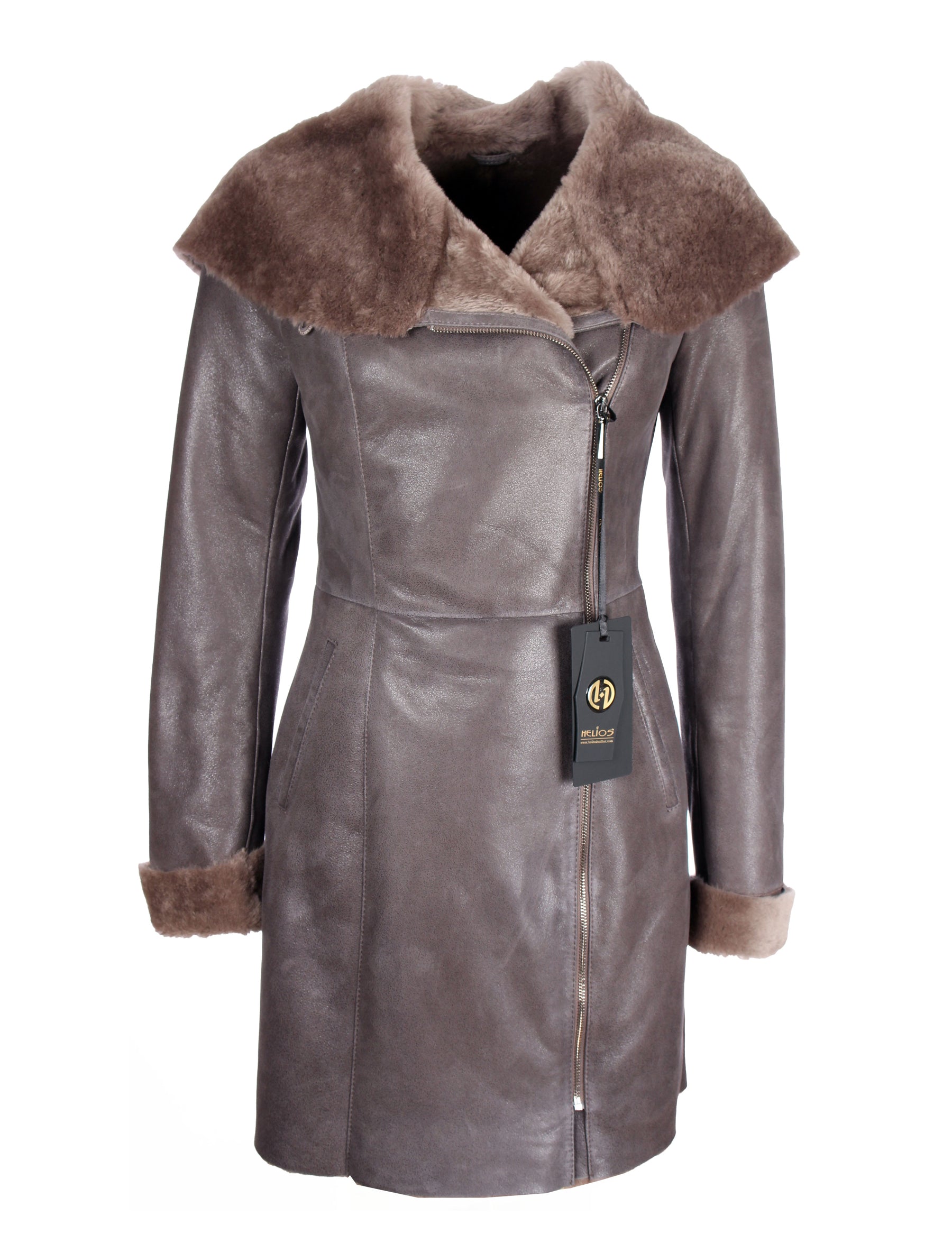 Lammfell Mantel Damen Wildleder Lammfelljacke Damen Leder