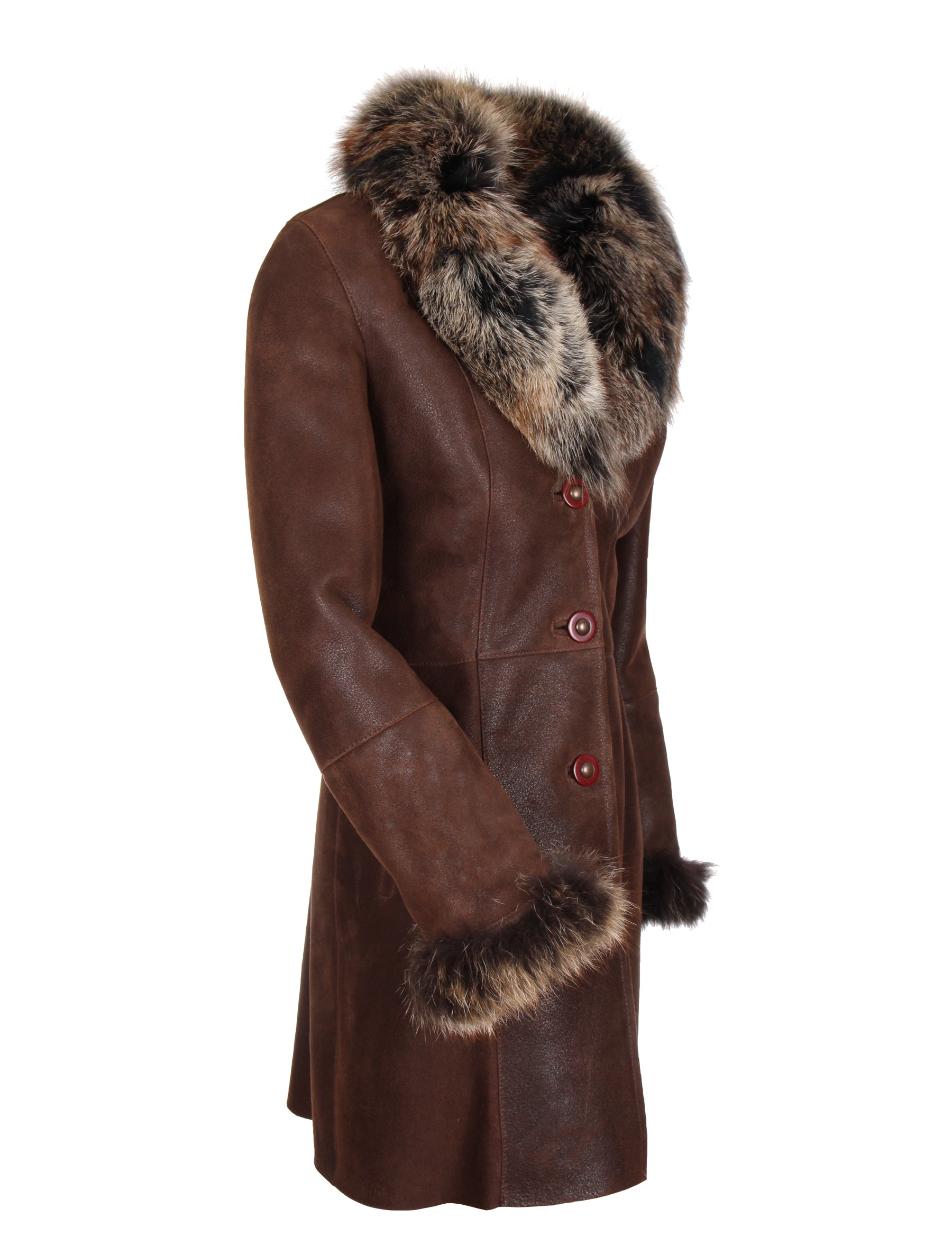 Toskana Damen Lammfell Jacke - Lolus Cecina in braun | XS