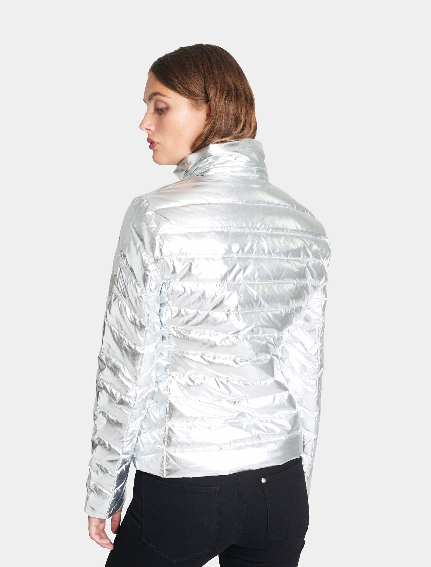 Kurze Damen Daunenjacke von Rockandblue - Keen in silber