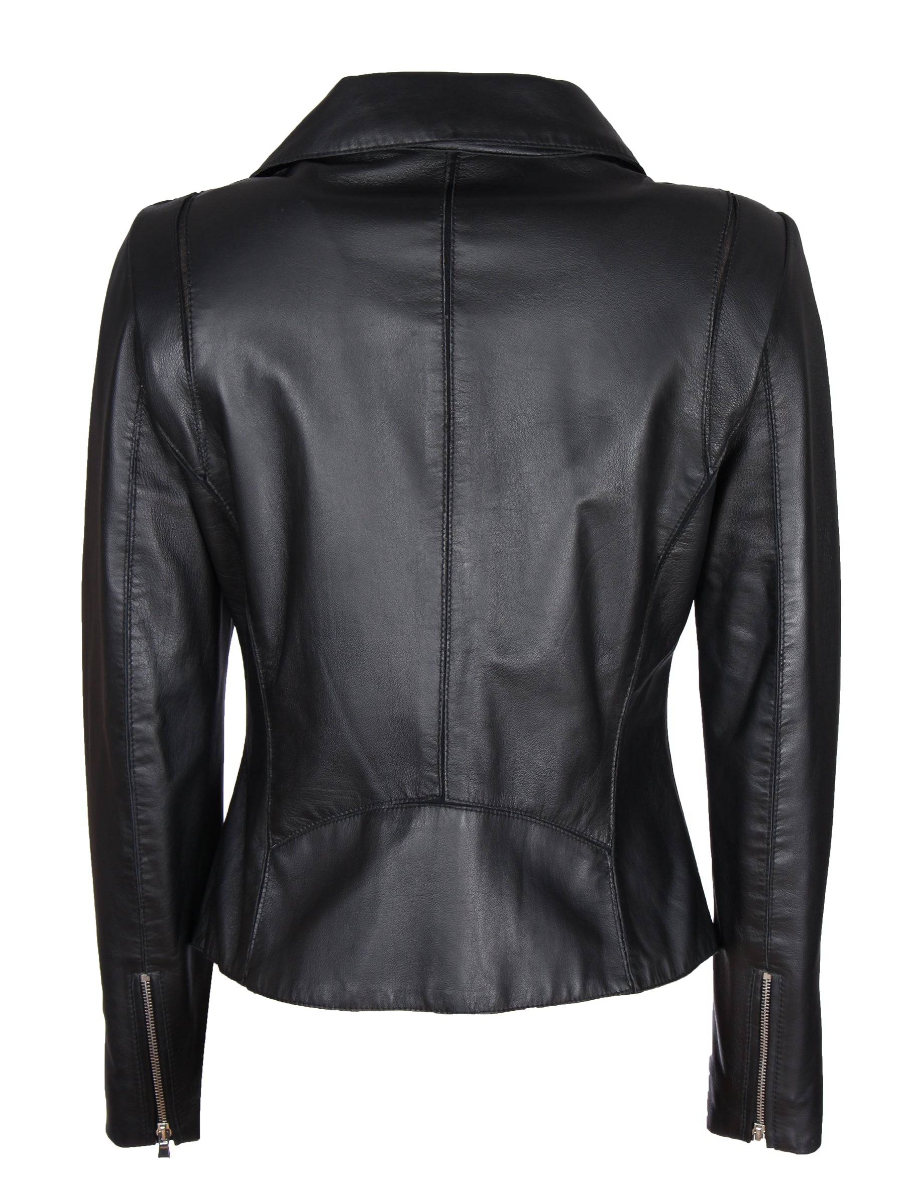 Biker Lederjacke für Damen aus Lammleder von 7eleven - Arona in schwarz