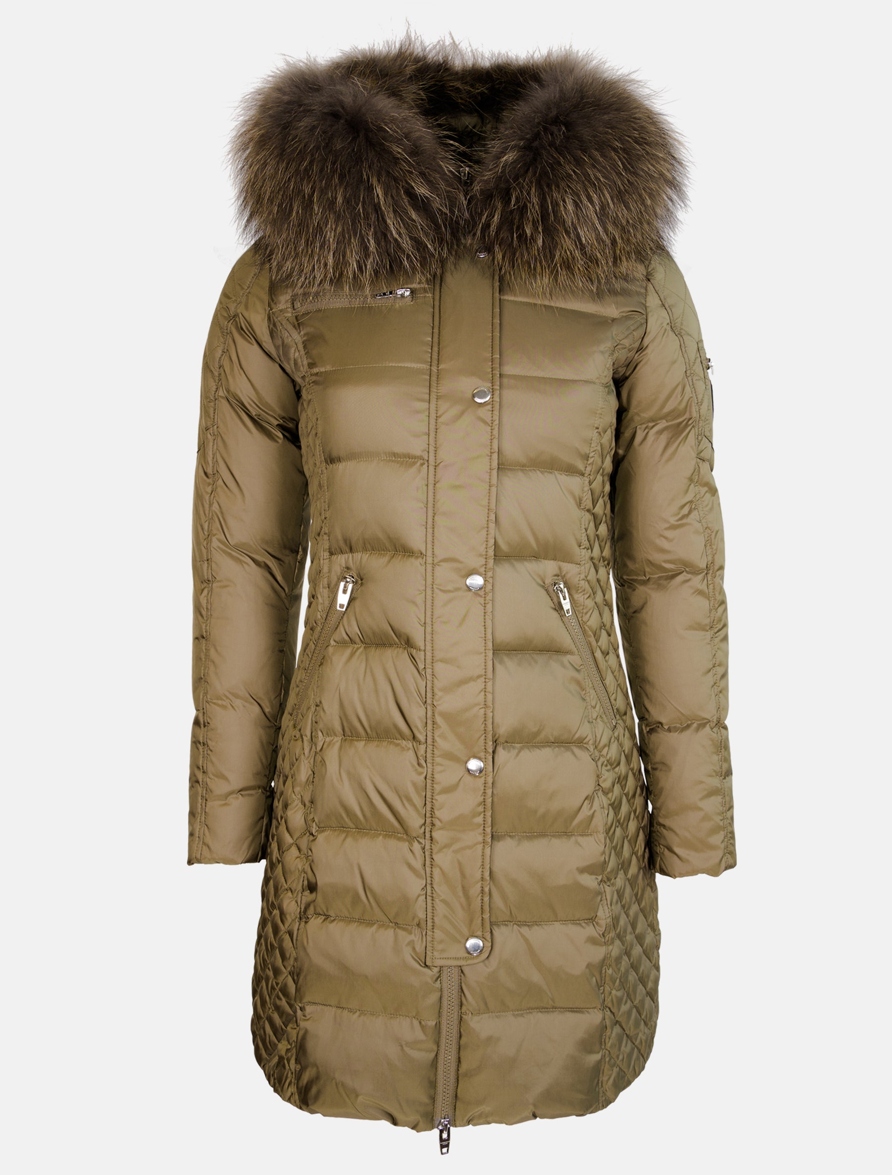 Echtfell Daunenmantel Damen Fell Damen Daunenmantel Mit