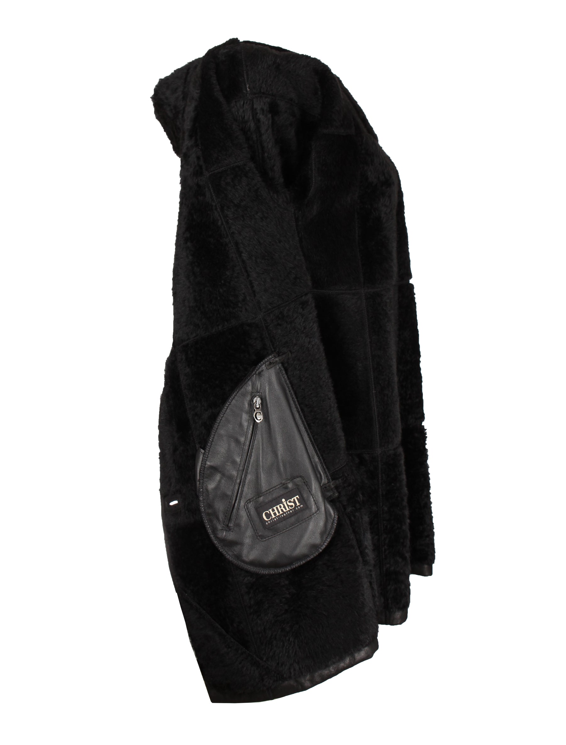 Leichte - Corderitos- Damen Lammfelljacke - Christ Carsta in schwarz