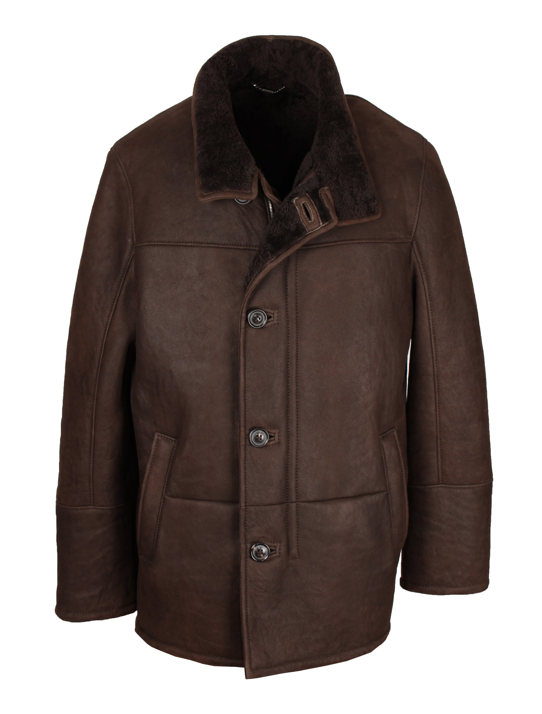 Herren Lammfelljacke von Christ - Clint in braun