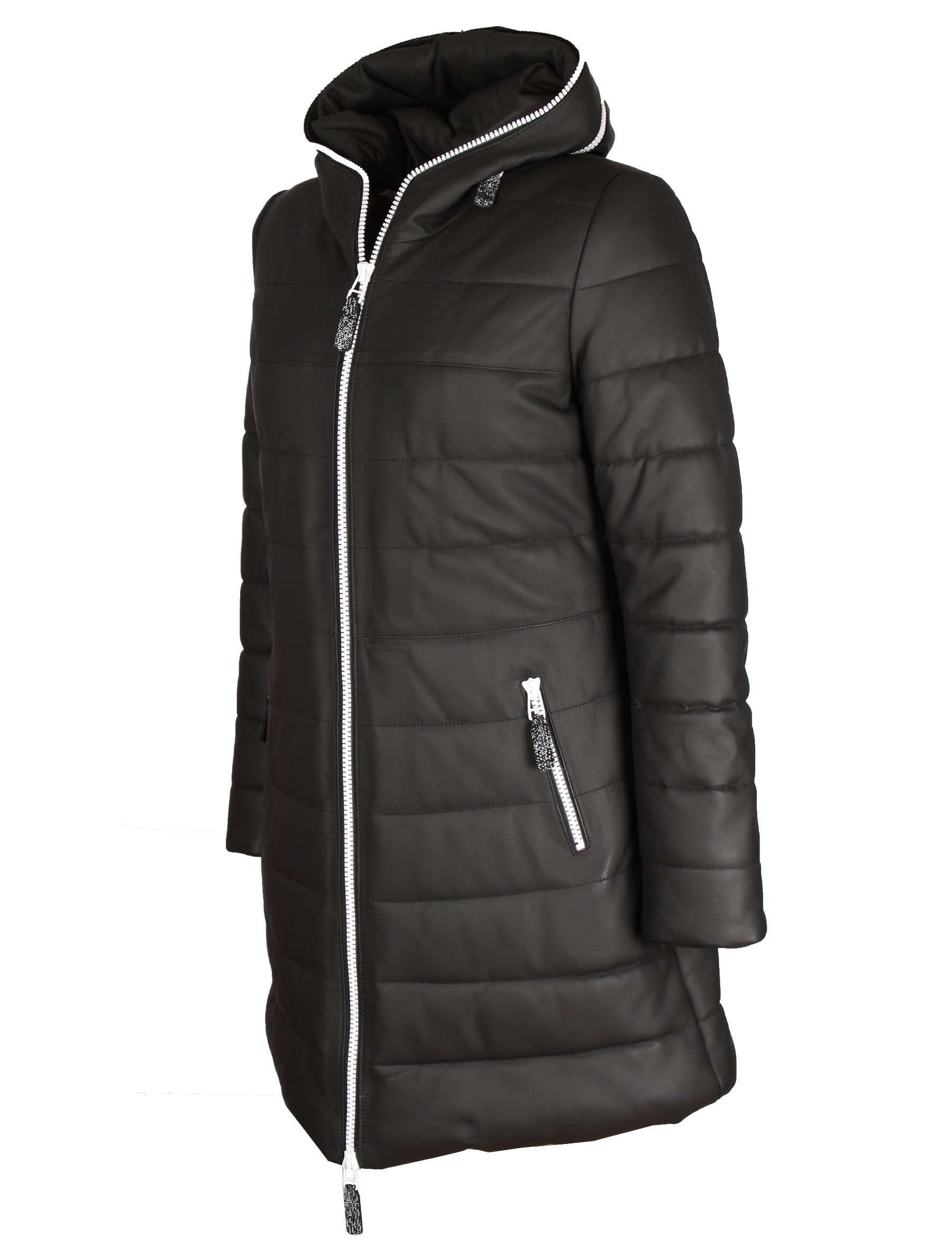 Steppmantel für Damen mit Wattierung - Dona in schwarz