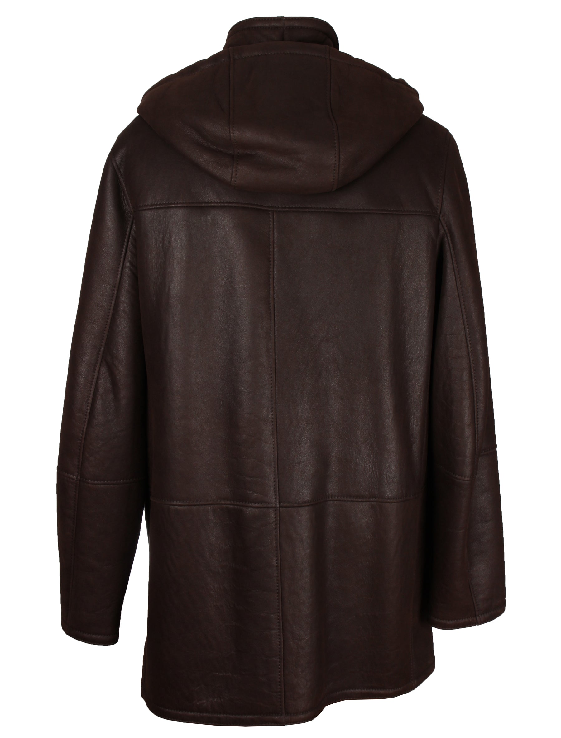 Christ Herren Lammfelljacke mit Kapuze - Kai in dunkelbraun