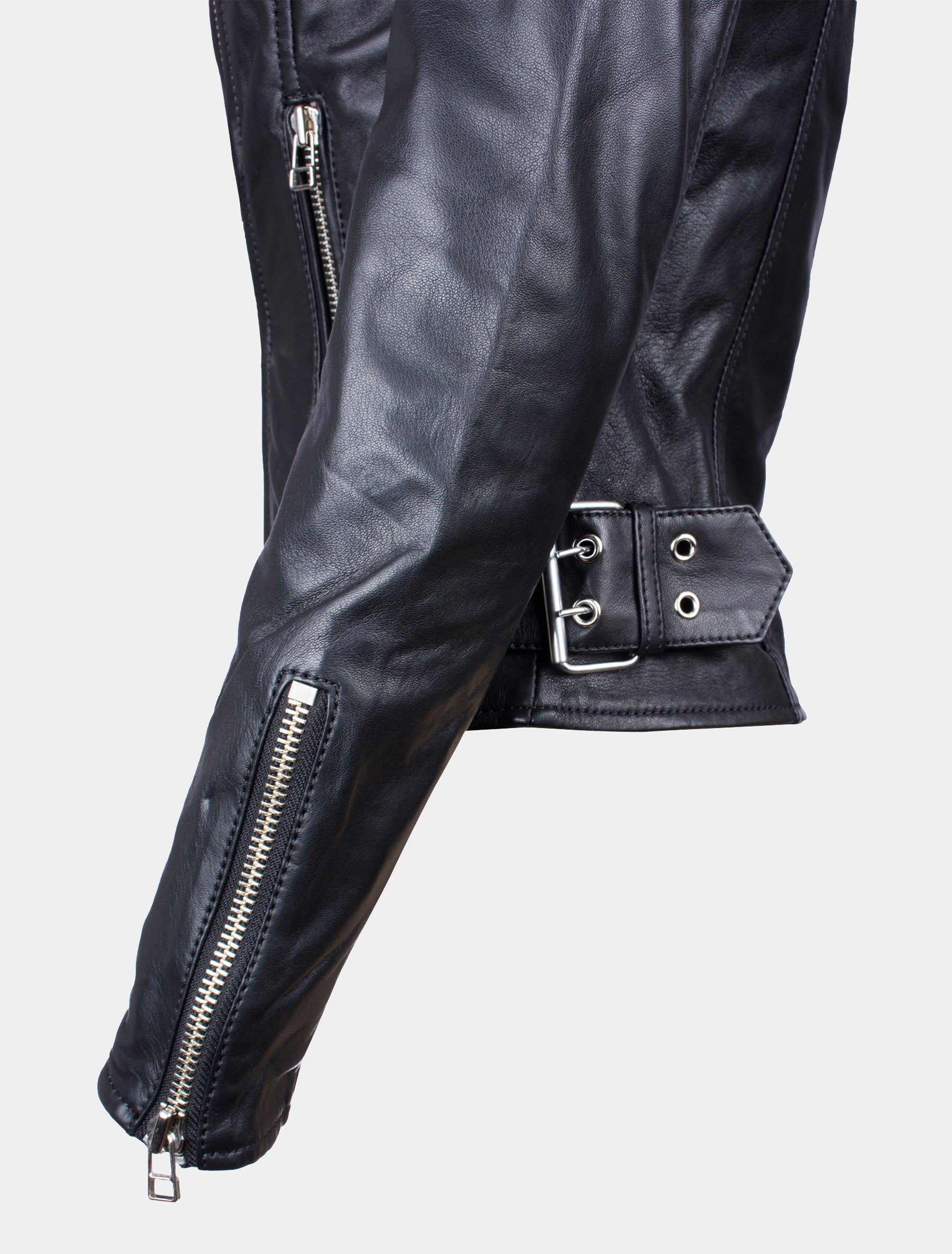 Damen Bikerjacke mit Riegel, Reißverschluss und Reverskragen - Alea in schwarz