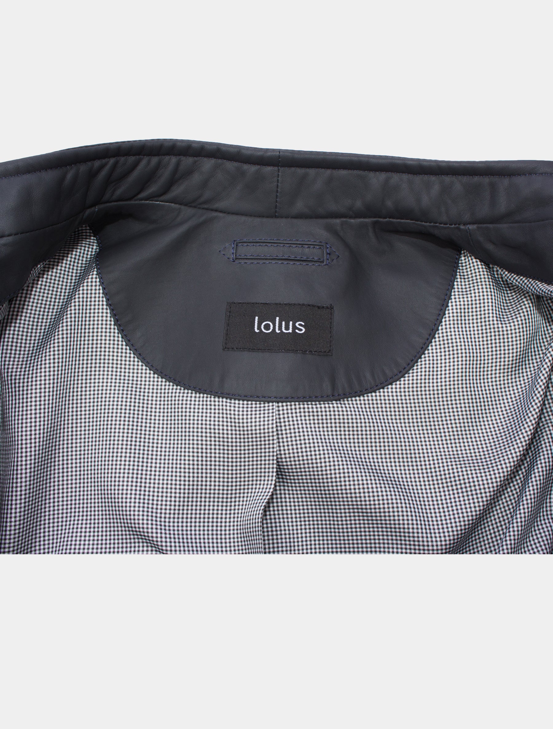 Feine Herren Lederjacke aus weichem Lammleder mit Stehkragen - Carter in dunkelblau