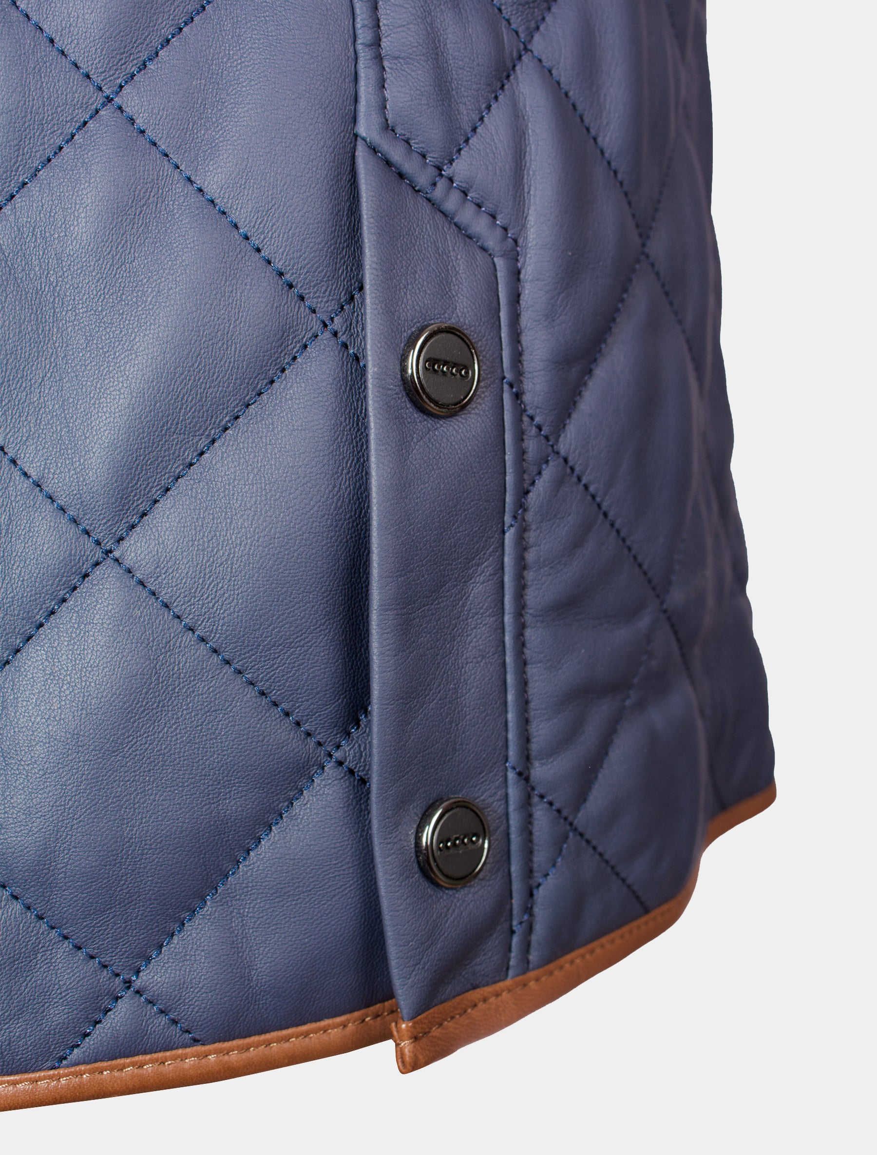 Hochwertige Herren Stepp Lederjacke - Lolus Clay in parliament blau