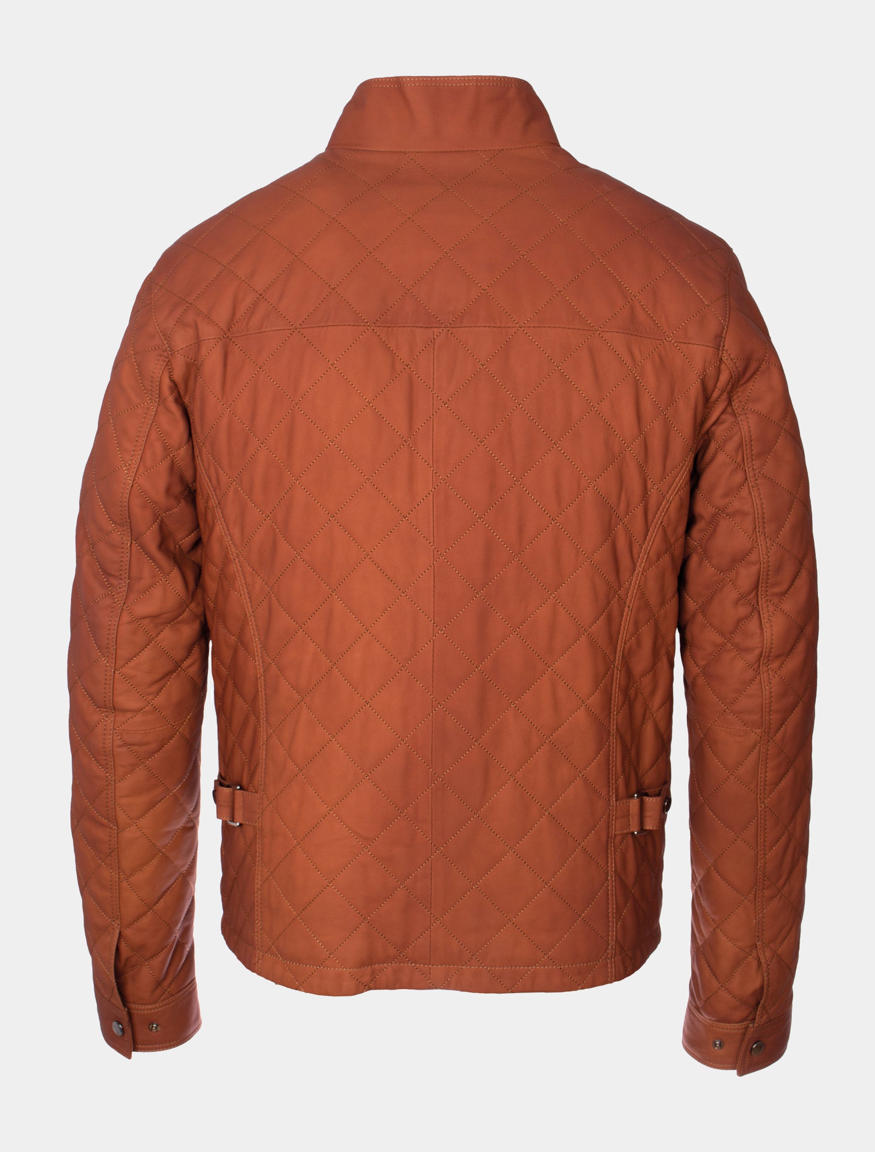 Steppjacke aus Lamm Leder für Herren - Lolus Tale 2 in cognac