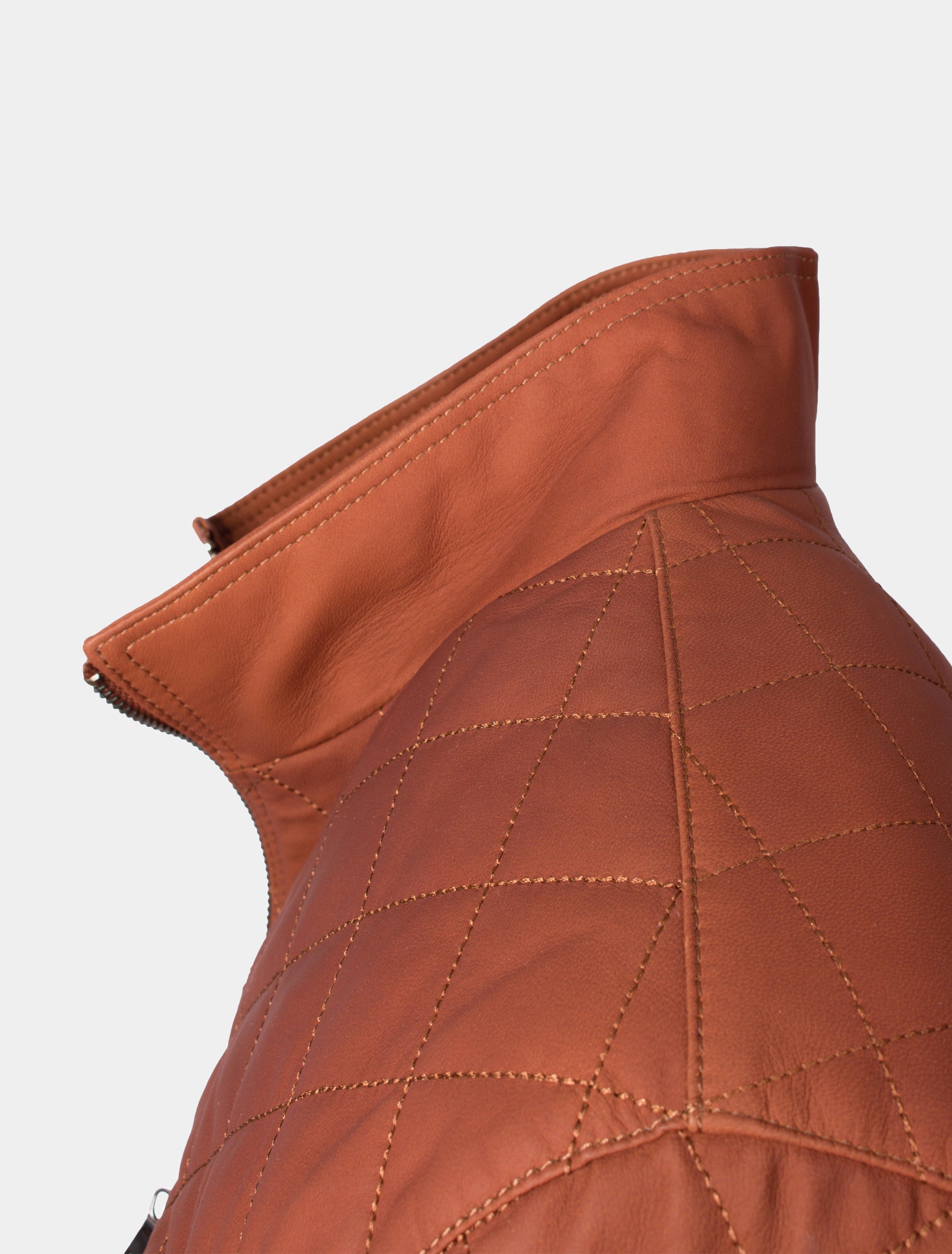 Steppjacke aus Lamm Leder für Herren - Lolus Tale 2 in cognac