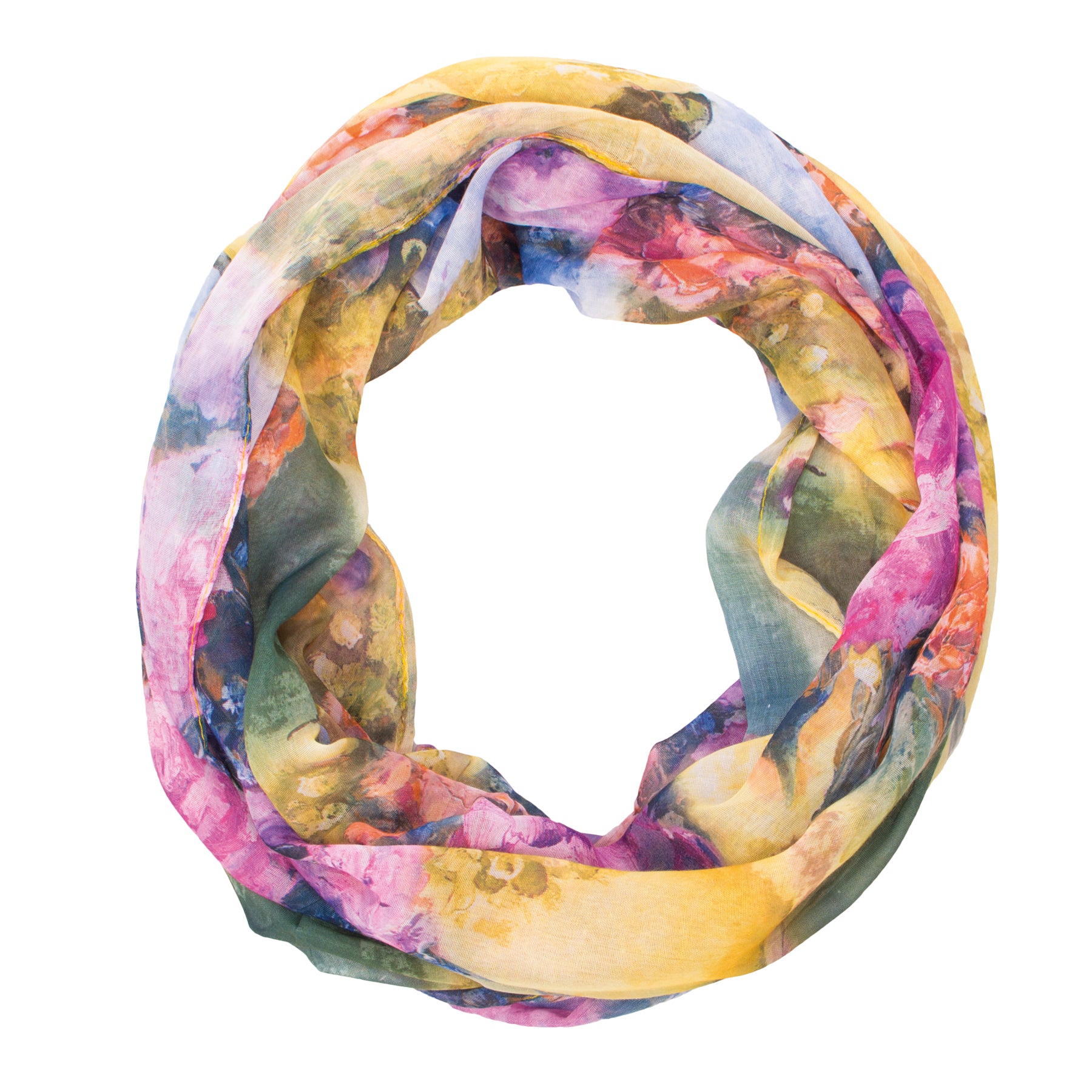 Loop | Rundschal | Tuch - Jasmin M14 mit Blumenmuster