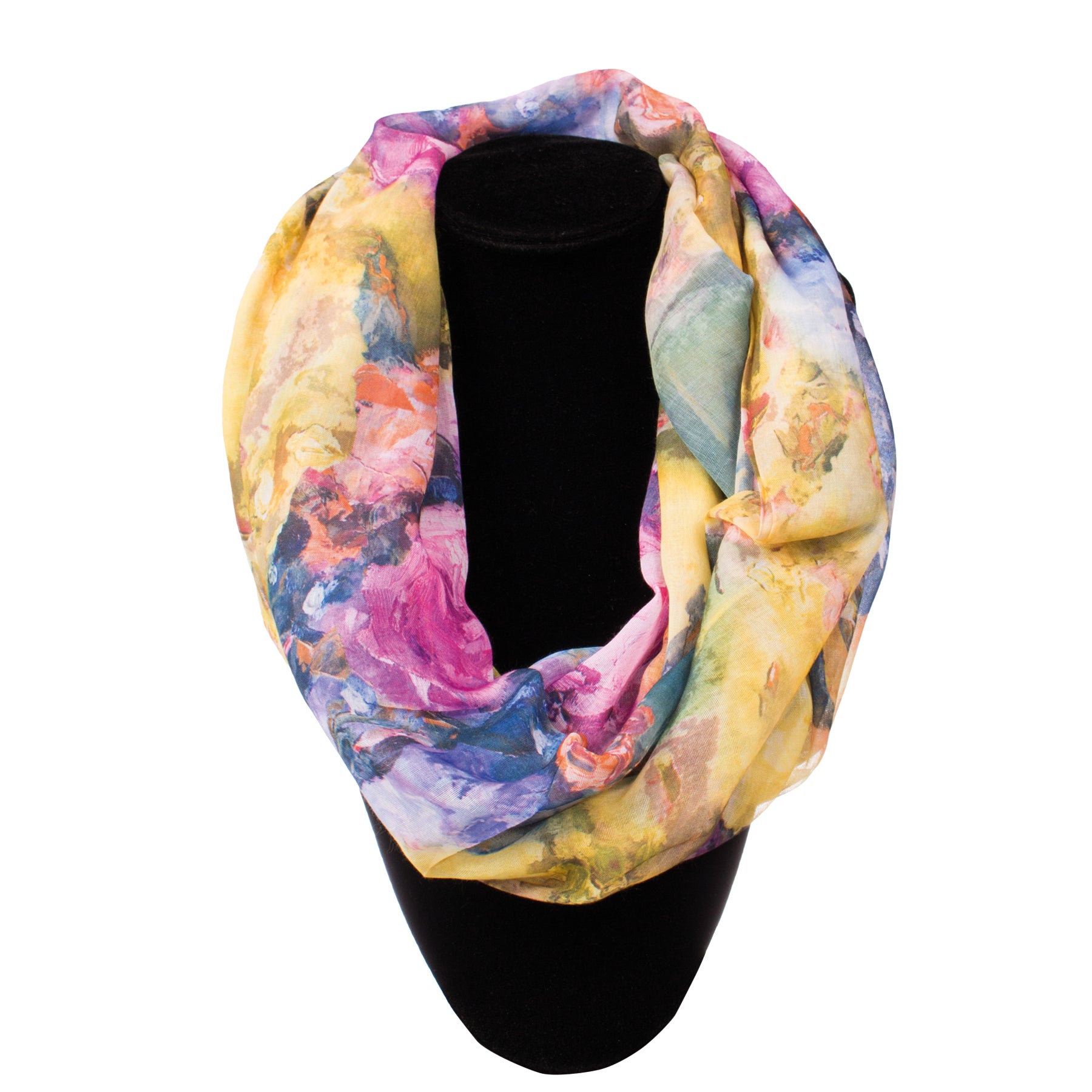 Loop | Rundschal | Tuch - Jasmin M14 mit Blumenmuster