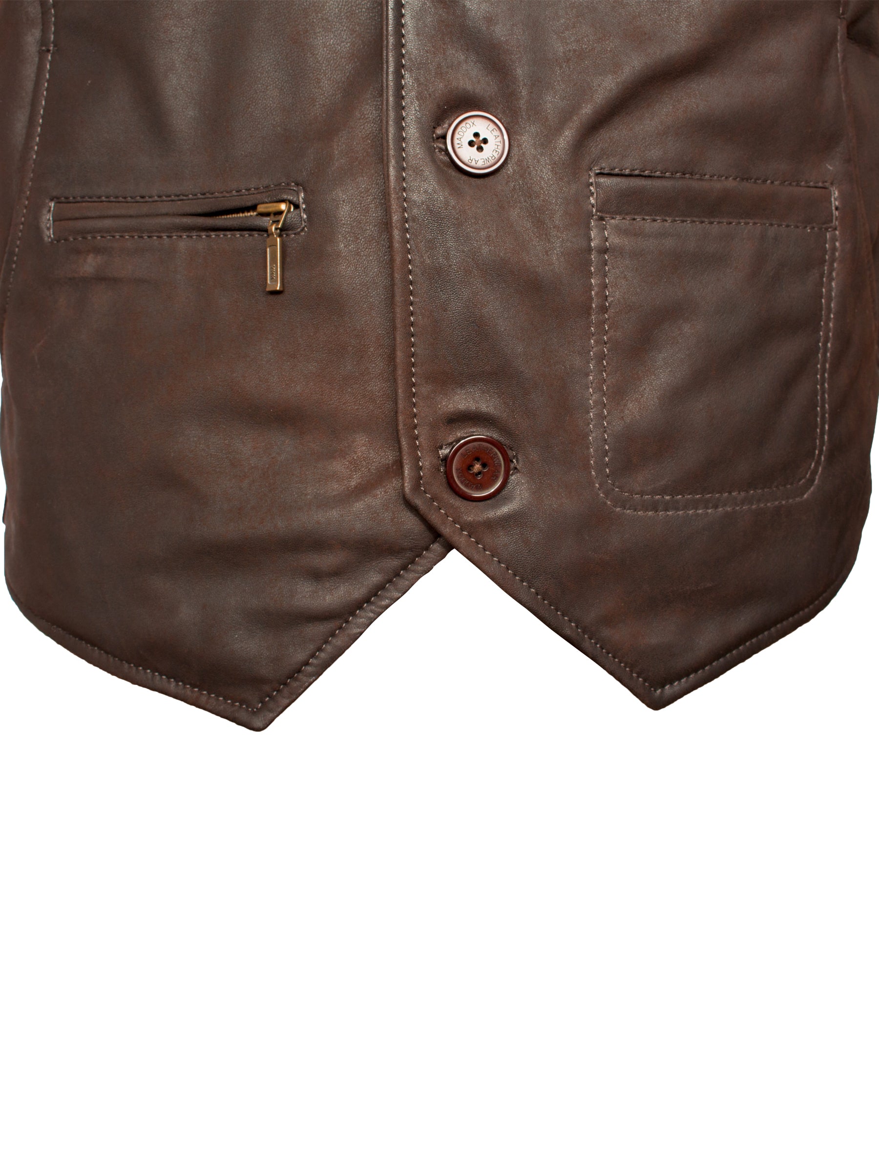 Herren Lederweste aus Lammleder in schoko braun - Maddox Jever