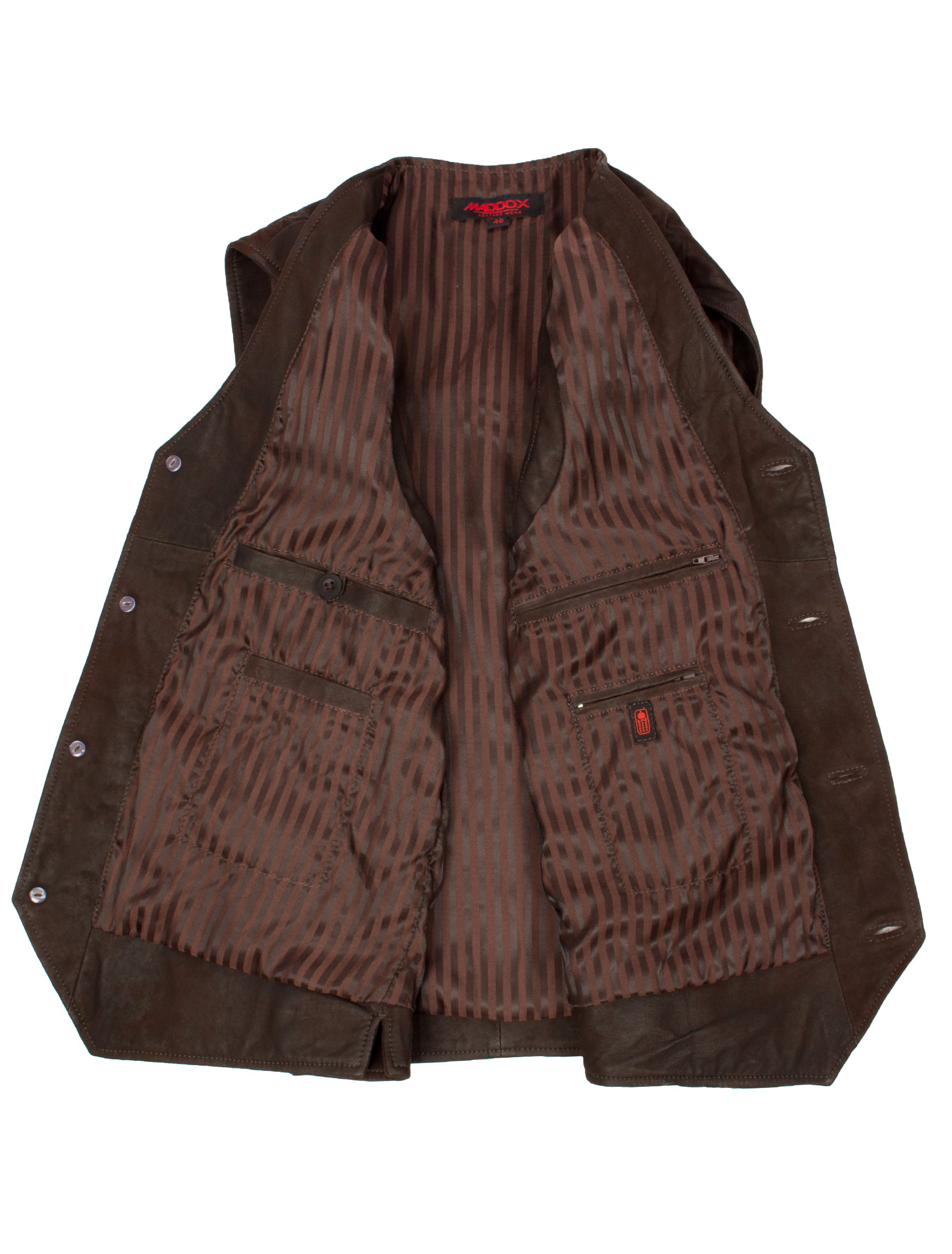 Herren Lederweste aus Lammleder in schoko braun - Maddox Jever