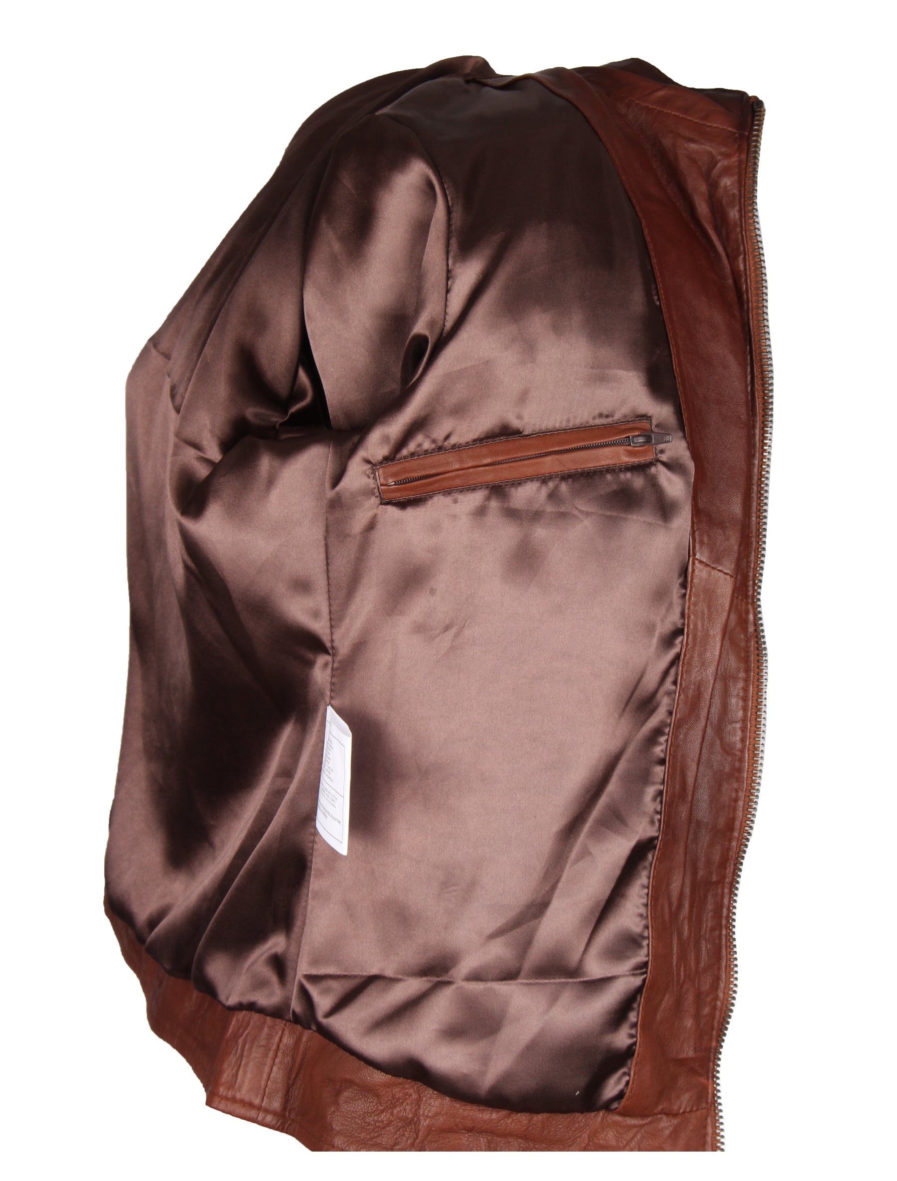 Damen Lederjacke aus Lammleder im Vintage-Look - Nena in braun