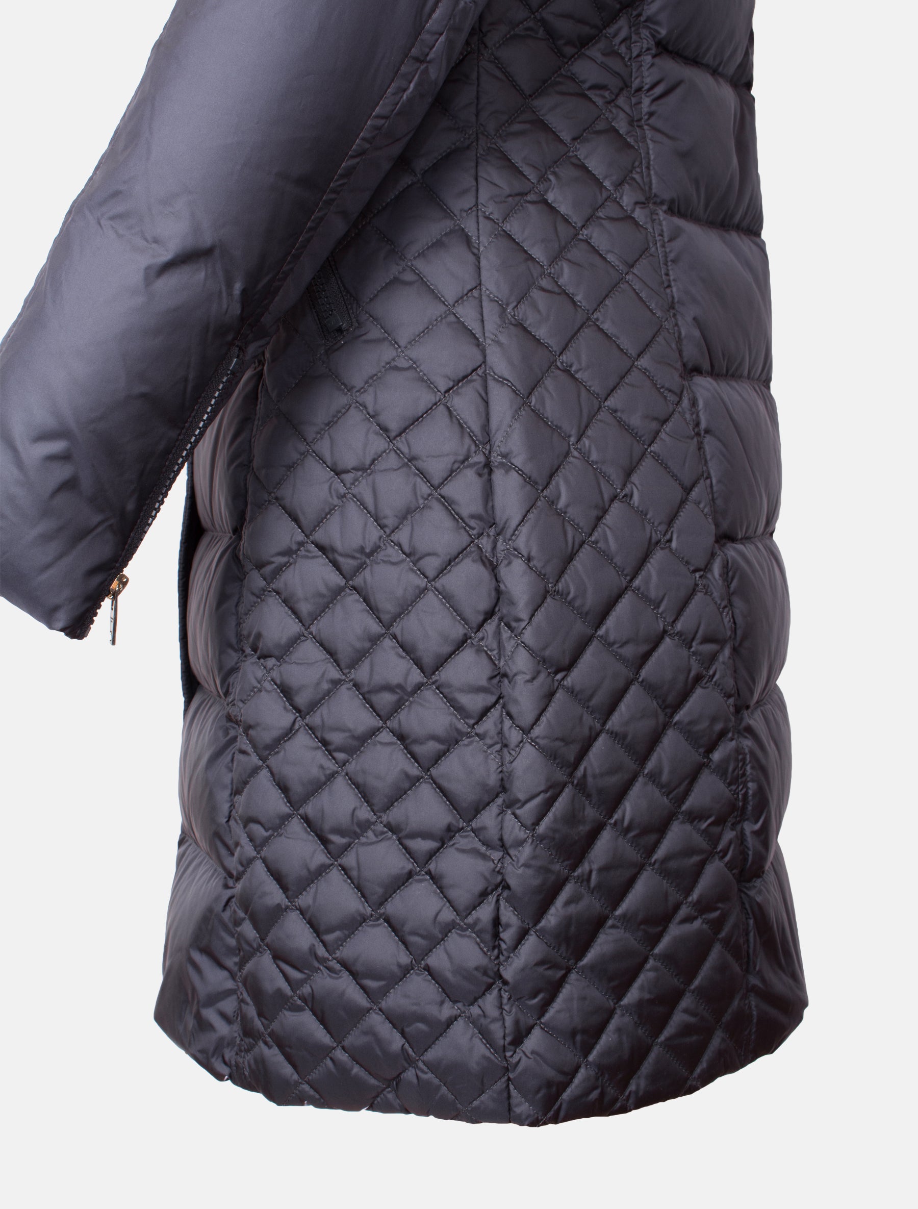 Damen Daunenmantel mit abnehmbarer Echtfell Kapuze - Beam in eclipse/natural