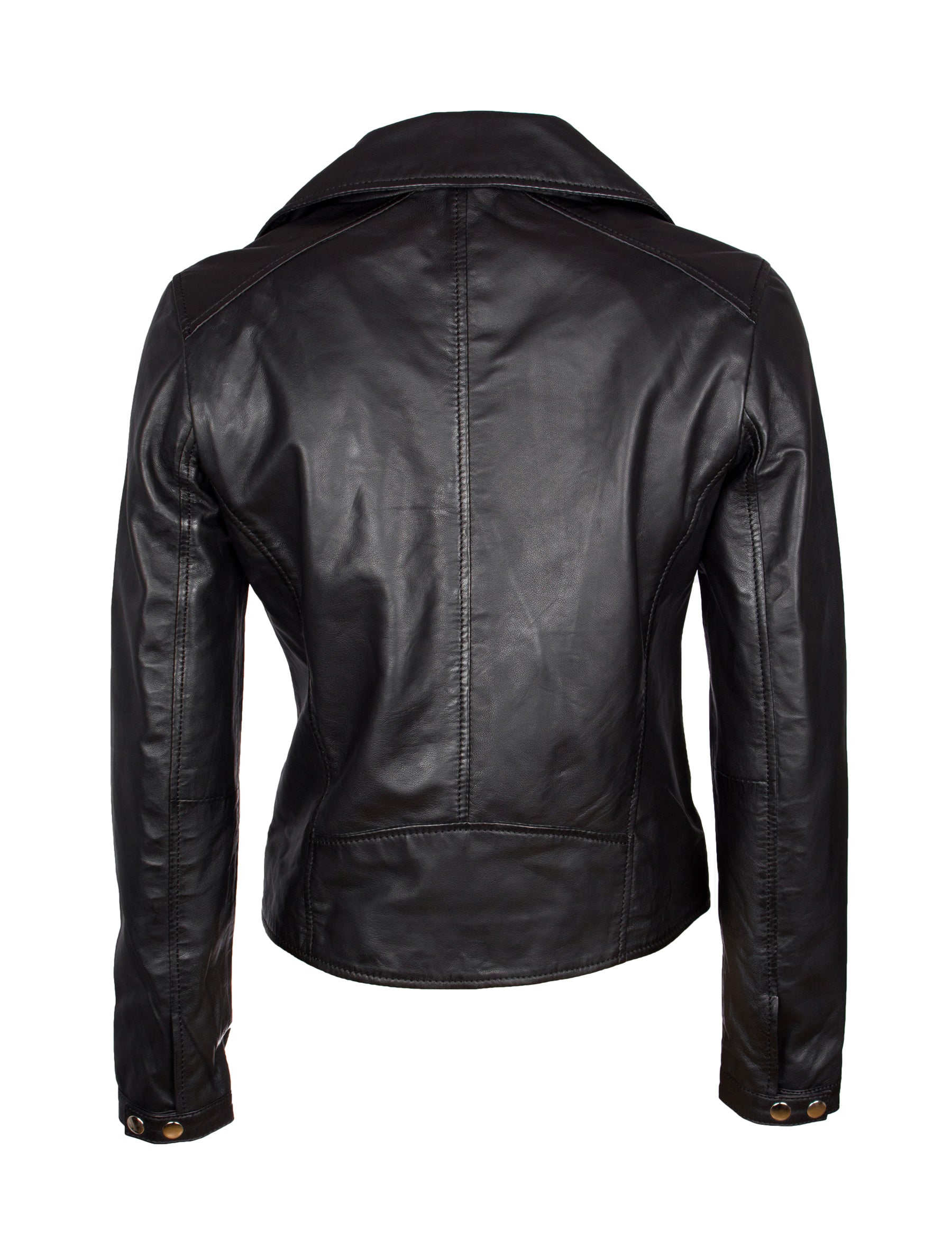 Damen Biker Lederjacke von Rockhill - Joddy in schwarz