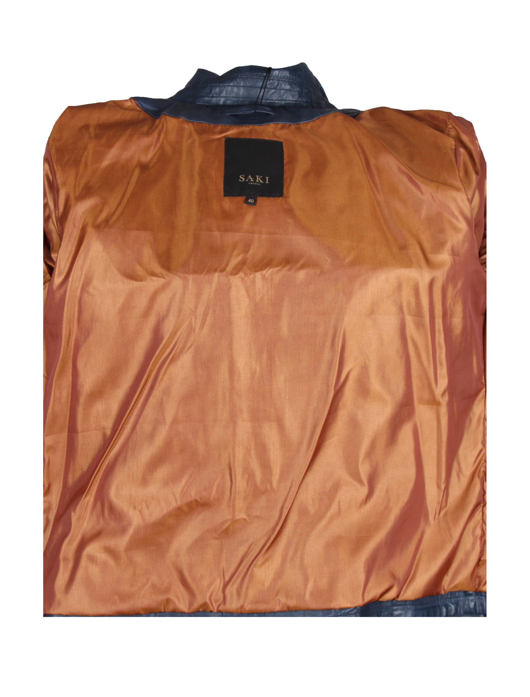Damen Lederjacke von Saki - Bella in dunkelblau