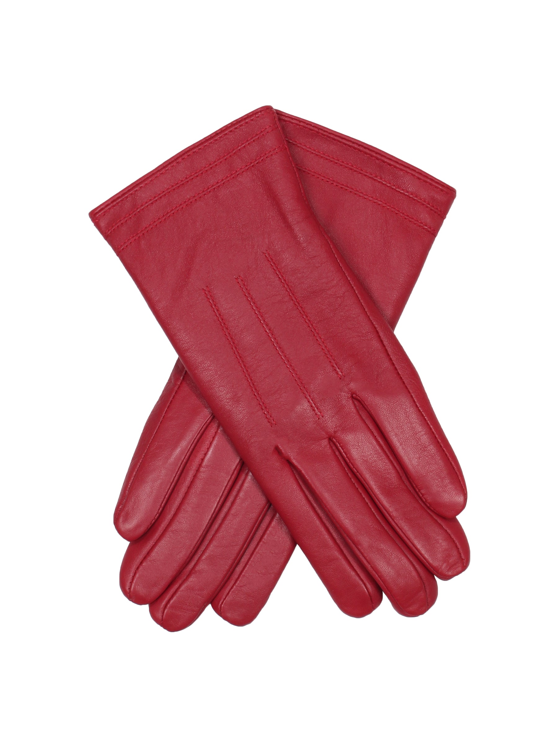 Damen Lederhandschuh mit Naht von Weikert - WLE 3507 in rot