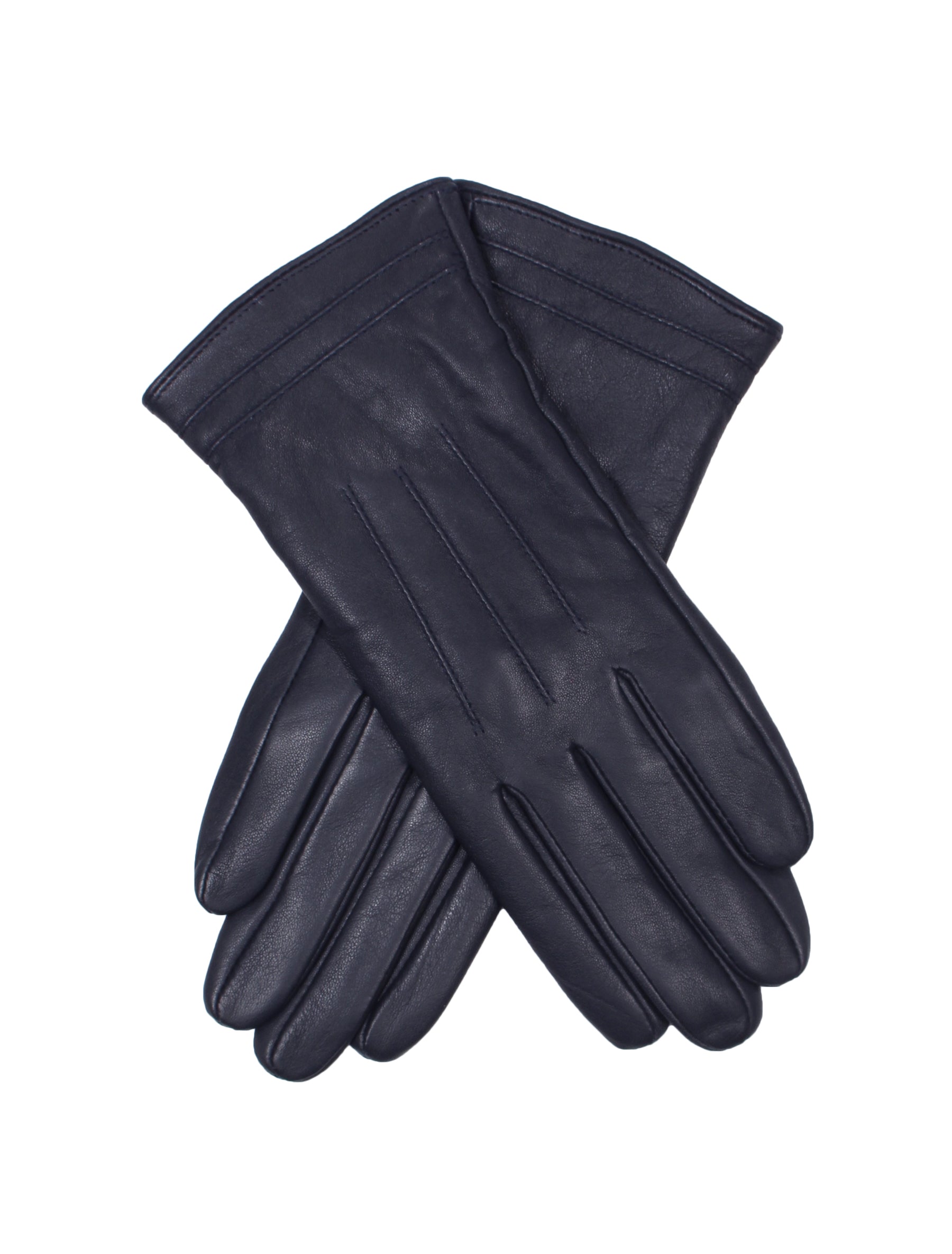 Damen Lederhandschuh mit Naht von Weikert - WLE 3507 in navy