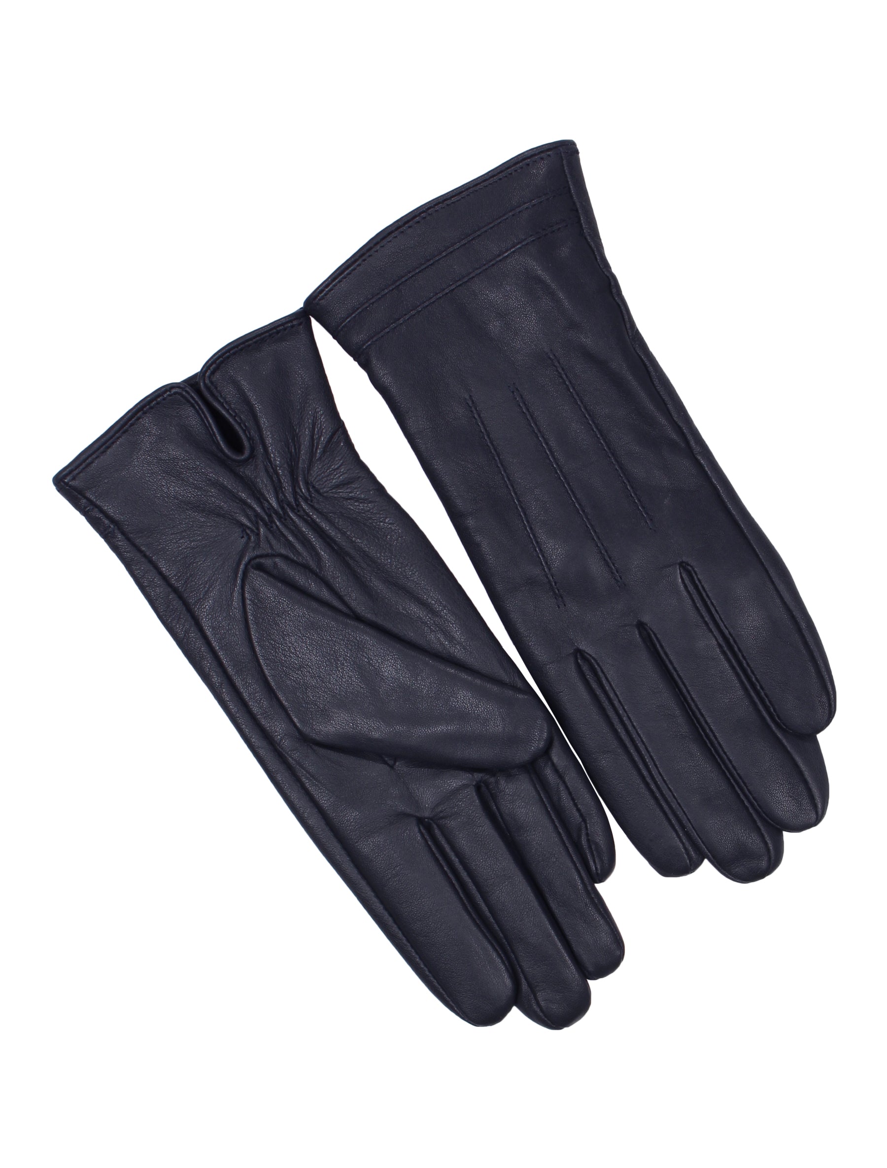 Damen Lederhandschuh mit Naht von Weikert - WLE 3507 in navy