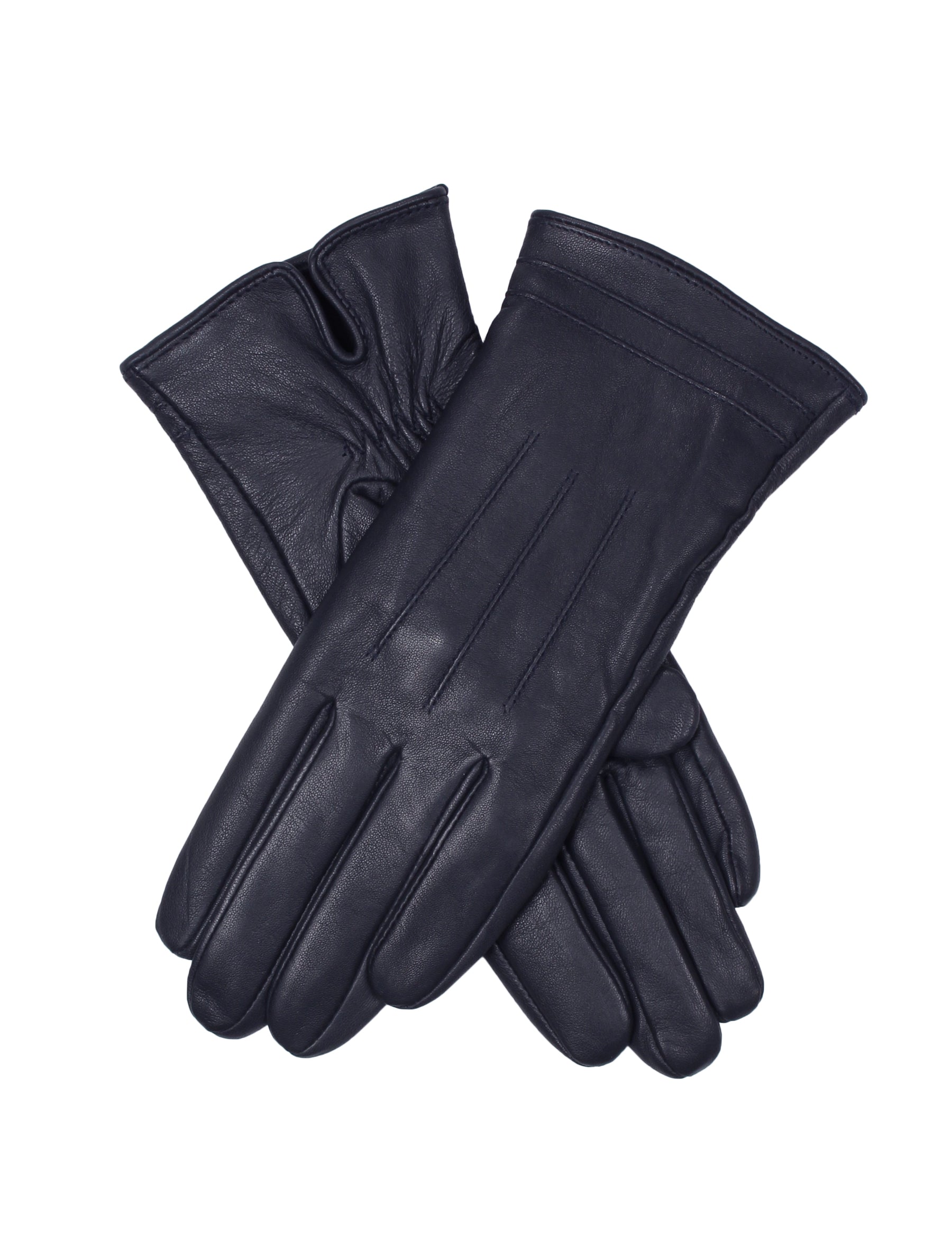 Damen Lederhandschuh mit Naht von Weikert - WLE 3507 in navy