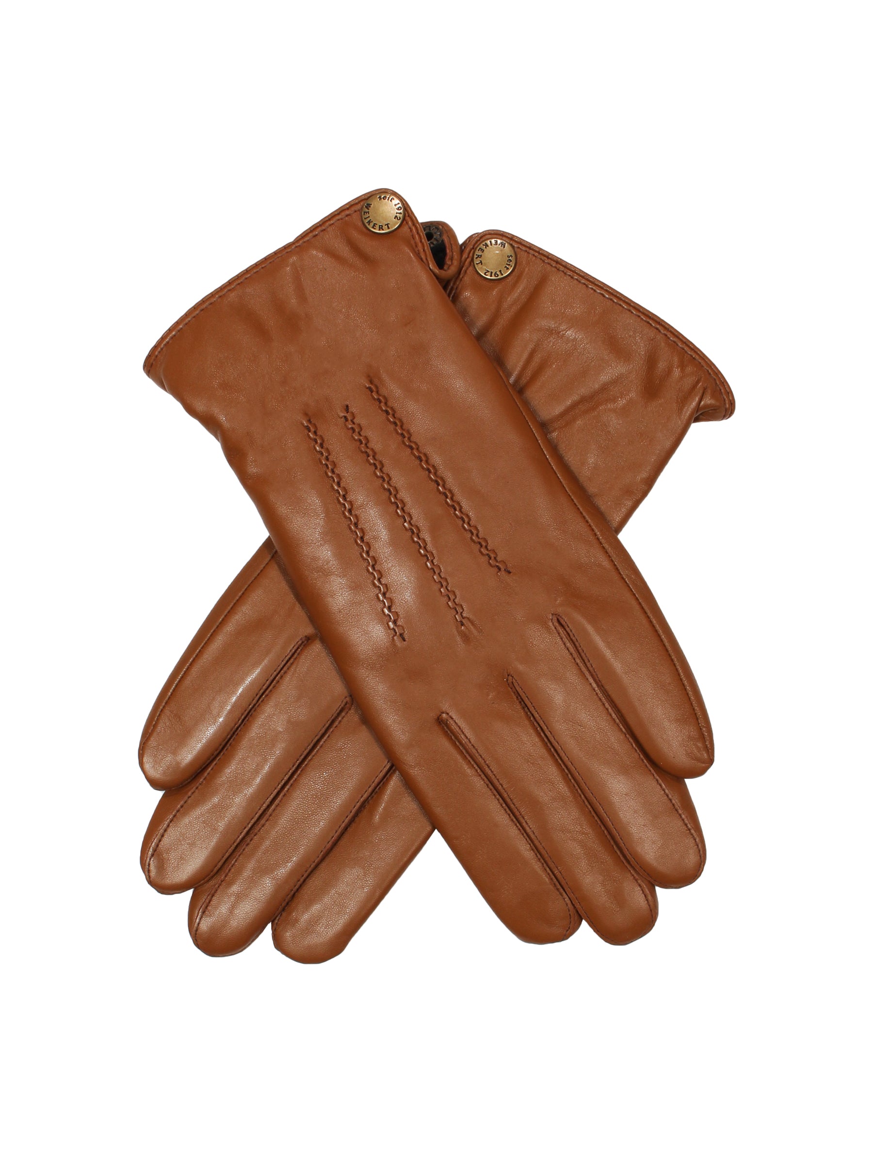 Herren Lederhandschuh aus Lamm mit Naht - 17064 in cognac