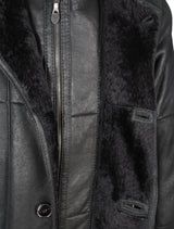 Hochwertige Herren Lammfelljacke - Christ Axel in schwarz
