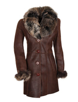 Toskana Damen Lammfell Jacke - Lolus Cecina in braun | XS