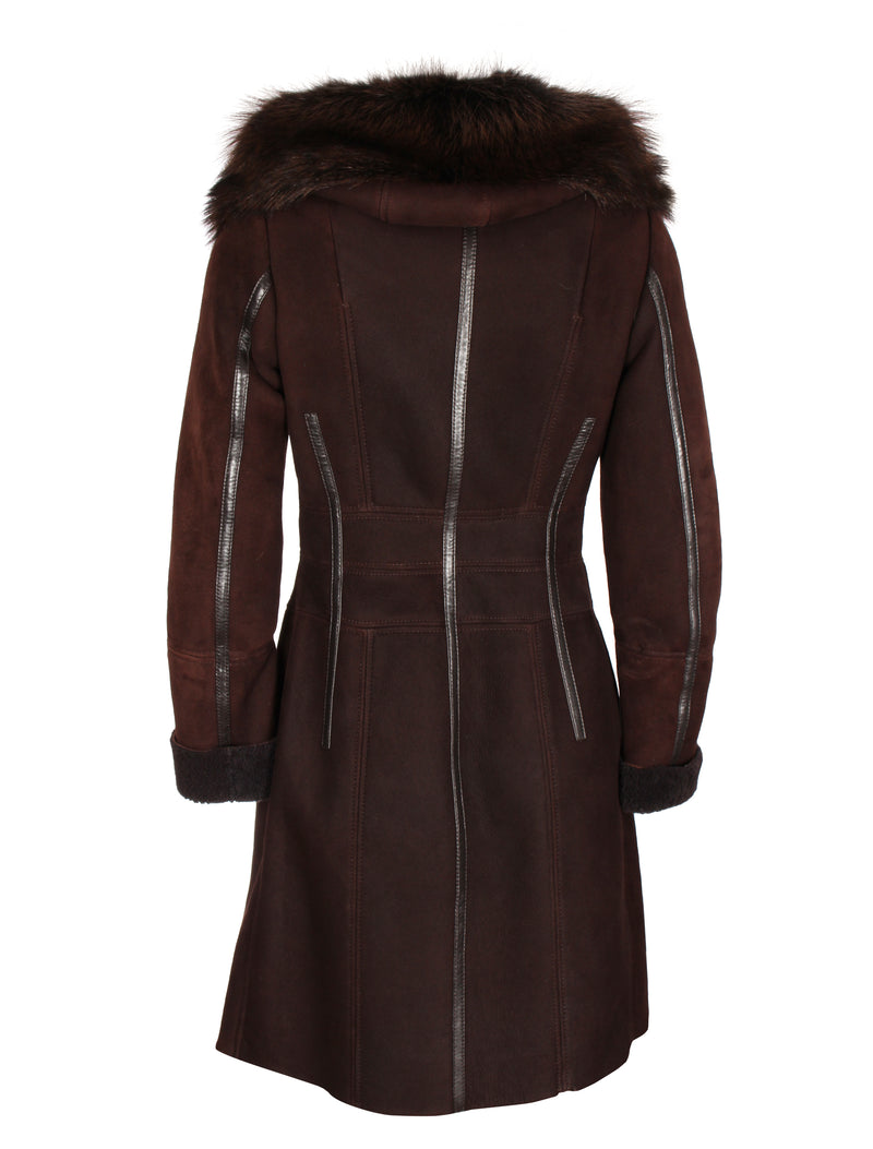 Toskana Damen Lammfelljacke - Lolus Siena in braun | S