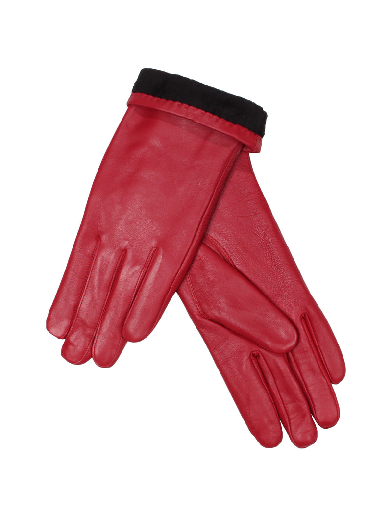 Damen Lederhandschuh von Weikert - WLE 9816 in rot