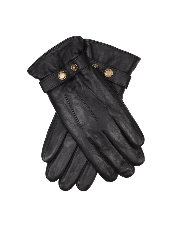 Herren Lederhandschuh mit Naht und Riegel - 1006 in schwarz